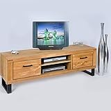 DK-Wohnen Lowboard TV Kommode Wildeiche Teilmassiv geölt B170xH52xT50 ELFO Tina 2348