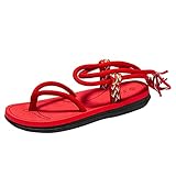 Generisch Herren Sandalen Flip Flop Zehentrenner Strand Sommerpaar Herrenmode Oberbekleidung Seil bedruckt Fischgrätenriemen Sandale Sport Outdoor Trekkingschuhe Wanderschuhe Beach