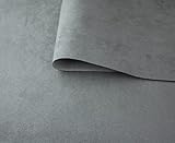 Nubuk Stoff Meterware Imitat Polsterstoff Microfaser Wildleder Möbelstoff (Grau)