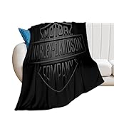 DRALCO Harley Davidson Decke Kuscheldecke Tagesdecke Fleece Decke Schmusedecke Flauschdecke Wohndecke Passend Zur Bettwäsche 40x50in(100x130cm)