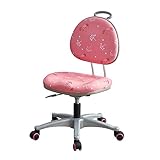 Student Verstellbar Stuhl Mit Rückenlehne, Für Kinder Arbeitszimmer Schreibtischstühle, Atmungsaktiv Beweglicher Sitz 42-56cm Blau Rosa Drehbare Hocker