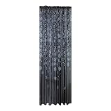 1 STÜCKE Weihnachten Schneeflocke Vorhang Tüll Fenster Behandlung Voile Drapieren Volant Übergardinen Mit Ösen (Black, One Size)