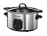 Russell Hobbs Slow Cooker [antihaftbeschichteter 6l XL-Gartopf, programmierbarer Timer/Garzeit] Schongarer Maxicook (3 Temperatureinstellungen & Warmhaltefunktion, 200W) Slowcooker 22750-56