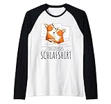 Offizielles Schlafshirt Corgi Hunde Raglan