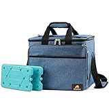 CampFeuer Kühltasche 30 Liter, leicht und wasserdicht, Isoliertasche für BBQ, Camping, Strand, Einkauf, Arbeit (blau)