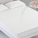 Coriwell Matratzenschoner Wasserdicht - 180 x 200 cm Wasserdichter Matratzenbezug Matratzenauflage Atmungsaktive Matratzenhülle Matratzenschutz aus Bambus Matratzen Schutzbezug - Mattress Protector