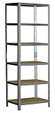 Shelf Creations Schwerlastregal 180 x 45 x 30 cm mit 6 Böden Stecksystem aus Metall verzinkt: Metallregal geeignet als Kellerregal, Lagerregal, Archivregal, Ordnerregal, Werkstattregal