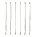 UMCHU 6 Stück geflochtene Vorhang Krawatte Seil Gürtel,Perlenvorhang Raffhalter 40cm, für Wohnzimmer, Schlafzimmer, Café (Weiß)