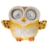 DOITOOL Solar-Eule Outdoor-Frosch-Dekoration Tür-Dekoration Frosch-Outdoor-Dekoration Solarlampe Für Den Außenbereich Solarleuchten Solarleuchten Dekorative Solar-Hofdekorationen