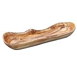 Brotschale Baguette Schale ca 40 x 8 cm Olivenholz länglich, jedes Teil ein Unikat