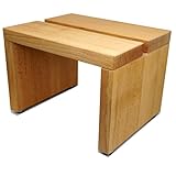 myduct Tritthocker modern aus Buchenholz, Nachhaltige und stabile Fußbank, geölt, Moderne Form, LxBxH: 33x28x24cm, bis 150kg belastbar - Handgefertigt in Deutschland