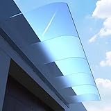 Transparent türvordach vordach haustür polycarbonat Überdachung pultbogenvordach,Fenstervordach,Outdoor-Regenschutz,Traufvordach,UV-Schutz-Markisen,Schalldicht,mit Zubehör,40x110cm/16''x43''