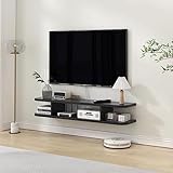 KOWJIFH Wandregal Wandmontierter TV-Schrank Schwebendes Regal TV-Konsole Regale für audiovisuelle Geräte Büroschrank Bücherregal Gaming-Regal Unterhaltungseinheit TV-Ständer TV-Halterung Wandschrank