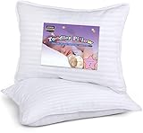 Utopia Bedding Kopfkissen Kleinkind, 40 x 60 cm 2er-Set Kinderkopfkissen, Atmungsaktiv Polybaumwolle-Gewebe, Kinderkissen zum Schlafen, Baby-Kissen für Kleinkinder (Weiß)