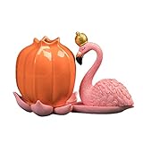 Modern Vasen für Blumen Tabelle Nordic Creative Flamingo Harzvase Keramik Hydroponics Vasen Home Wohnzimmer Dekoration Handwerk Fernseher Kabinettverzierung. Schlafzimmer Büro (Color : Orange)