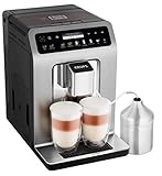 Krups EA894T Kaffevollautomat Evidence Plus | XL OLED-Farbdisplay | Barista Quattro Force Technologie | 16 Kaffee-Variationen | 3 Tee-Variationen | One-Touch-Cappuccino Funktion | Titanium-Metallic