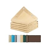 Sichtschutz Garten 1.4 x 1.6 m luftdurchlässig, wasserdurchlässig Überdachung Plane 1 × 5 m Seile für Außenbereich,Garten, Creme Farben