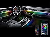 LETRONIX RGBIC RGB Full LED Rainbow Auto Ambientebeleuchtung mit APP Steuerung und Fernbedienung (Armaturenbrett)