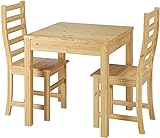 Erst-Holz Essecke mit Tisch und 2 Stühle Tischgruppe Kiefer Natur Massivholz 90.70-50 A -Set 21