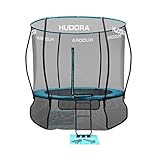 HUDORA Fantastic Complete Trampolin - Trampolin Outdoor mit Sicherheitsnetz, Leiter, Krabbelschutz - Gartentrampolin für Kinder und Erwachsene - Mehrfarbig