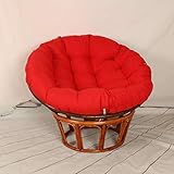 TENREV Dicke Füllung Tufted/Stuhl Pad/Modern/Rund/Sitzkissen/Home Dekorativ/Boden Kissen/für Ihren hängenden Korb Stuhl/Schaukelstuhl/Wicker Stuhl/Holzstuhl,Rot,100
