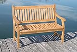 MSZ Design Gartenbank Hemingway | 2-Sitzer mit Armlehnen | Eukalyptus-Holz