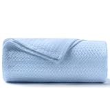 CASOFU Kühldecke Kühlende Decke Bambus Bettwäsche Sommer Dünne Sommerdecke Leichte Tagesdecke Blau 200x230 cm Cooling Blanket Bettdecke zum Schlafen für Menschen