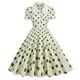 Eauptffy Lange+Abendkleider Damen Hemdkleid Im Vintage Stil Für Dating Arbeit Picknick Gepunktet Mittelalterliches Kochbuch Partykleid Schwarz Mit Rot Damen Maid Dress Halloween-Kostüm