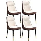 Schminkstuhl, Küche, Leder, Esszimmerstühle, 4er-Set, Mid-Century Modern, Einfachheit, Schlafzimmer, Ehezimmer, Balkon, Sofa, Stuhl, Schminktisch, Make-up-Stuhl (Farbe: Weiß)