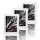 VUVUZULA Bilderrahmen 13x18cm Weiß Holz Fotorahmen 5x7 Zoll Holzrahmen MDF Rahmen 13x18cm 3er Set