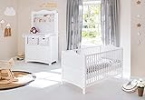 Pinolino Babyzimmer Sparset Florentina breit mit Regalaufsatz, weiß