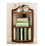 Bücherregal Eck-Bücherregal, Bodenstehendes Aufbewahrungsregal Für Wohnzimmer, Schlafzimmer, Küche, Balkon, Bücherregal, Platzsparende Bücherregale Bücherschrank Schlafzimmer Büro ( Color : Brown , Si