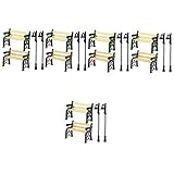 Toyvian 5 Sets Puppenhaus-Straßenlaternen Außenwerkzeuge Holz-Puppenhaus-Pfostenlampen Miniatur-Straßenstühle Weihnachten Miniatur-Ornamente Miniatur-Puppenhaus-Möbel