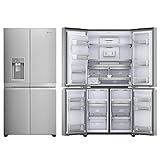 Bauknecht BQ9I MO1L Active Quattro Side-by-Side Kühl-/Gefrierkombination / Eis- und Wasserspender /Connectivity HomeNet App/Convertible Zone / 4 Door / 187,4 cm / 338L Kühlteil / 216L Gefrierteil