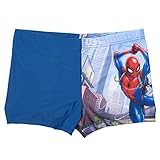 Marvel Spiderman Badehose für Jungen Schwimmhose Badekleidung Hose Kinder Blau (as3, Numeric, Numeric_134, Numeric_140, Regular, 134-140)