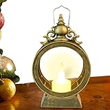 Vintage-Kerzenlaterne | Kerzenständer im europäischen Stil, Dekoration für drinnen und draußen, dekorative Artikel für Esstisch, Kamin, Weihnachtsbaum und mehr