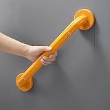 Haltegriffe für senioren draußen,Haltegriff Dusche Badewannengriff Rostfreier Stahl 48cm,Dusche Rutschfest Griffstange Badezimmer für Schwangere,Kinder,Senioren,Gelb(Size:48cm,Color:Gelb)