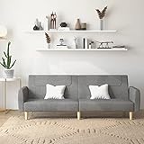 ZEYUAN Schlafsofa 2-Sitzer mit Fußhocker, Wohnungen, Couch Mit Schlaffunktion, Loungesofa, Relaxsofa, Sofabett, Schlaf Sofa, Bettcouch, Dunkelbraun Stoff