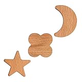 Cabilock 3 Stück Kalenderhaken Küchenschrankhaken Kindergarderobe Robuster Kleiderbügel Vintage-Kleiderhaken Schrankhaken Duschtuchhaken Buche Dekorativer Haken Bezaubernder