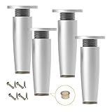 XBSXP Set mit 4 Metallmöbel Beinen, verstellbare Schrankbeine Zinklegierung Metallbeine Sofa Tisch Schrank Badezimmer Fußstütze Verstellbarer TV-Couchtisch 1,4 cm (15 cm)