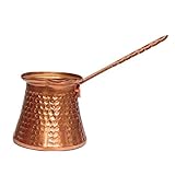 KVSERT Kaffeekanne mit Holzgriff, türkische Kaffeekanne, 320 ml, Kaffee, türkisch, Kupfer, Kaffeemaschine für Cezve Cafeteria