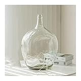 Vasen Glasvase Frische Blumen Hydrokultur Trockenblumen Blumenarrangement Glasvase Boden zu Boden Großer Bauch Transparente Vase Heimdekoration Vase (Size : M)