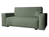 Mirjan24 Sofa Viva Vox III mit Schlaffunktion, 3 Sitzer Polstersofa mit Bettkasten inkl. Kissen, Schlafsofa, Bettsofa, Sofagarnitur, Farbauswahl, Wohnlandschaft (Neve 34)