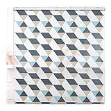 Relaxdays Duschrollo, 160x240 cm, Dreieck Muster, Seilzug, Flexible Montage, Duschvorhang für Badewanne & Fenster, bunt