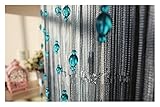 SCORRO Fadenvorhang,Fadengardinen Linie Vorhang Verschlüsselung Mediterranean Perlen Vorhang Glitter Kristall Perlen Partition Veranda Quaste Tür Vorhang Hängender Vorhang