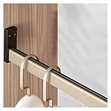 RAUGAJ Balkon/Schrank Bekleidungsbar-Wand-/Obermontage, Aluminiumlegierung Entfernbarer Hanggarderobe Stange, Mit Plastik-Anti-Skid-Streifen, 40-160 cm Lang/Champagne Color/150Cm/59In
