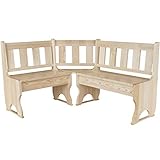 k koma Eckbank Kiefer MASSIVHOLZ NEU (UNBEHANDELT, 140 x 180 cm)