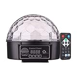 Disco-Lichter, klangaktivierte Disco-Kugel-Lichter mit USB-Stromkabel, 10 W RGB-Party-Lichter mit Fernbedienung für Kindergeburtstag, Familientreffen, Weihnachtsfeier, Stromversorgung zu Hause üb
