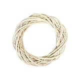 Natürliche Rattan-Kränze, Rankenkranz, Weidenkranz für DIY-Bastelkranz, Haustür, Wandbehang, Weidenkranz, Ring für Weihnachten, Hochzeit, Urlaub, Dekoration, 30 cm