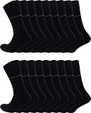Pierre Cardin 18 Paar Sonderangebot Herren Business-Socken Baumwoll-Socken Anzug-Socken Schwarz (18, 43-46)